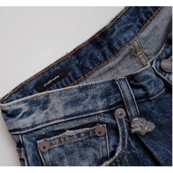 NWT R13 Wayne Wide Leg Jeans Denim Dawson Blue Sz25/27 - Picture 10 of 13